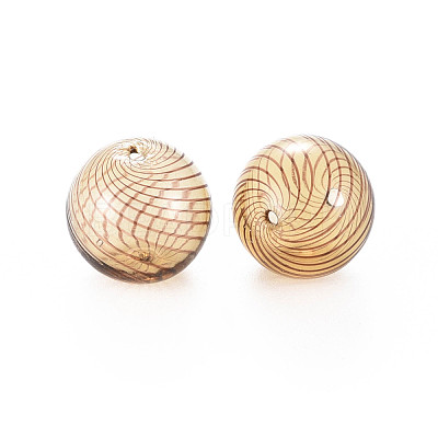 Transparent Handmade Blown Glass Globe Beads GLAA-T012-40B-01-1