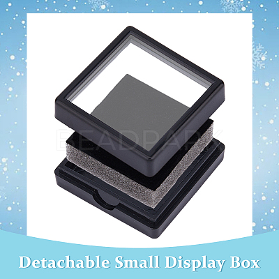 Acrylic Square Loose Diamond Box with Visible Window CON-WH0088-76B-02-1