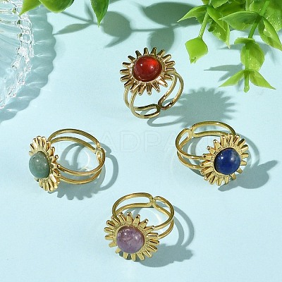 Stainless Steel Cuff Open Rings RJEW-JR01078-01-1