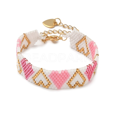 Glass Seed Beaded Bracelets for Women BJEW-MZ00213-1