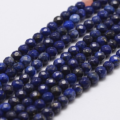 Natural Lapis Lazuli Beads Strands G-D840-38-4mm-1