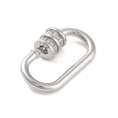 Brass Micro Pave Cubic Zirconia Keychain Rings KK-M293-50P-1