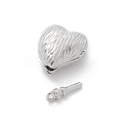 Brass Heart Box Clasps KK-U052-29P-1