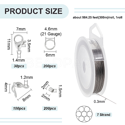DIY Beading Jewelry Making Finding Kit DIY-BC0012-55A-1