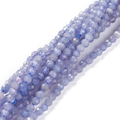 Natural Tanzanite Beads Strands G-A026-A05-2mm-1