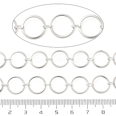 304 Stainless Steel Ring Link Chains CHS-G044-05P-06-1