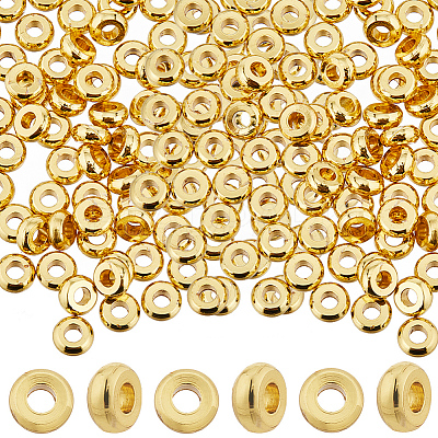 200Pcs Brass Spacer Beads KK-SC0004-05-1