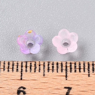 Frosted Transparent Acrylic Beads OACR-N137-72C-1