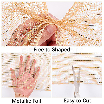 PP Christmas Poly Mesh Ribbon Rolls for DIY Christmas Projects Wreaths Party Decorations Packaging Crafts AJEW-WH20006-134C-1