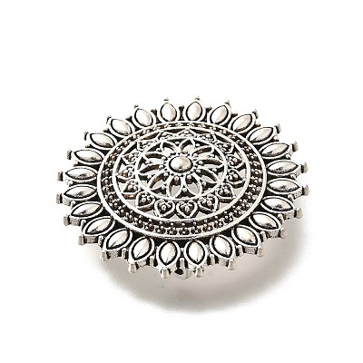 Tibetan Style Alloy Flower Multi-Strand Links PALLOY-D291-01AS-02-1