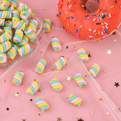Handmade Polymer Clay Charms X-CLAY-T016-83B-1