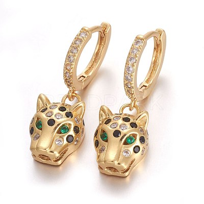 Brass Leverback Earrings EJEW-E234-04B-G-1