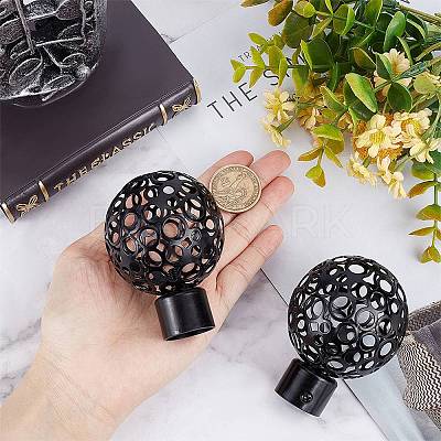 Iron Round Curtain Rod Finials AJEW-WH0248-247-1