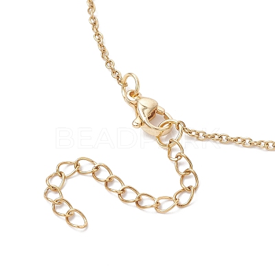 4.5MM Round White Shell Pearl Beaded & 304 Stainless Steel Cable Chain Necklaces for Women NJEW-JN05571-1