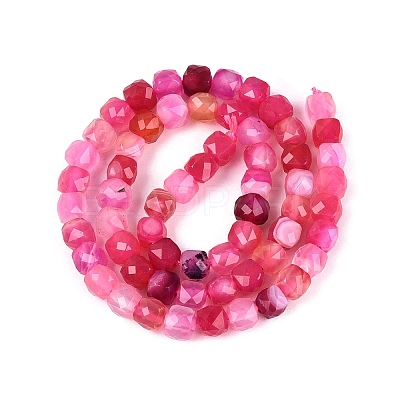 Natural Banded Agate/Striped Agate Beads Strands G-S359-374B-1