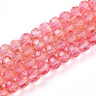 Baking Paint Transparent Glass Beads Strands DGLA-A035-T4mm-A01-1