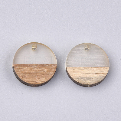Resin & Walnut Wood Pendants RESI-S358-02C-12-1