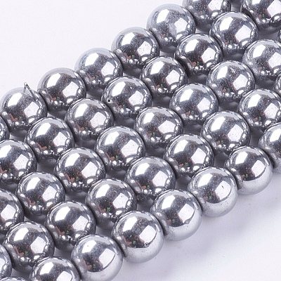 Synthetic Magnetic Hematite Beads Strands G-H1099-1-1
