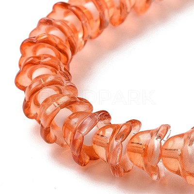 Transparent Glass Beads Strands LAMP-H061-01D-06-1