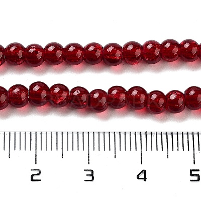 Crackle Glass Beads Strands CCG-Q001-4mm-18-1