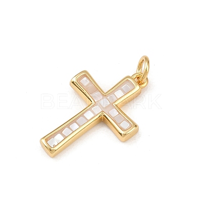 Brass Enamel Pendants KK-L255-07G-1