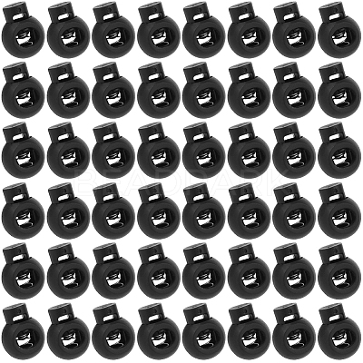 50Pcs PP Plastic Iron Spring Cord Locks KY-CN0002-36B-1