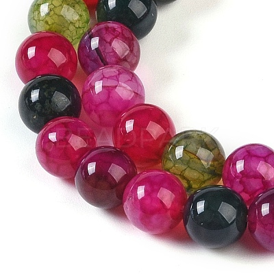 Natural Striped Agate/Banded Agate Beads Strands G-Z060-A01-A17-1