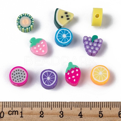 Handmade Polymer Clay Fruit Theme Beads CLAY-Q215-01-1
