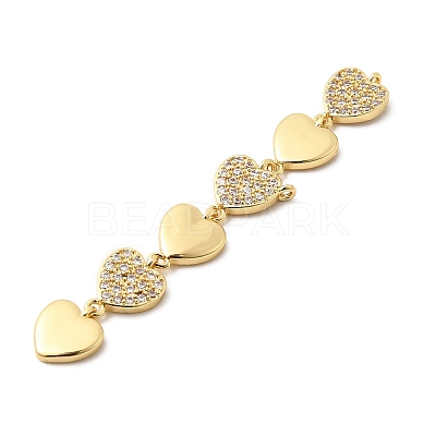 Brass Micro Pave Cubic Zirconia Big Pendants KK-C164-01F-G-1