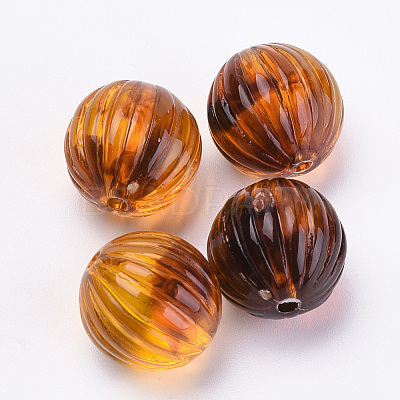 Acrylic Corrugated Beads X-OACR-S016-28-1