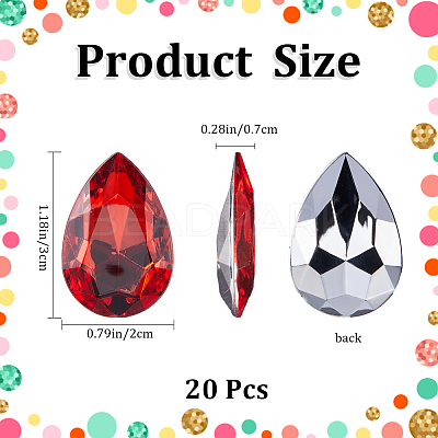 Taiwan Acrylic Rhinestone Cabochons KY-GF0001-48-1