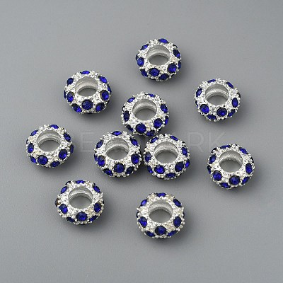 Alloy Montana Rhinestone European Beads X-CPDL-H999-17-1
