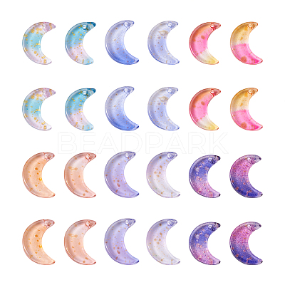 108Pcs 6 Colors Transparent Glass Charms GLAA-BT0001-04-1