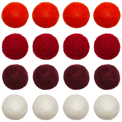 40Pcs 4 Colors Wool Felt Balls DIY-SC0029-40C-1