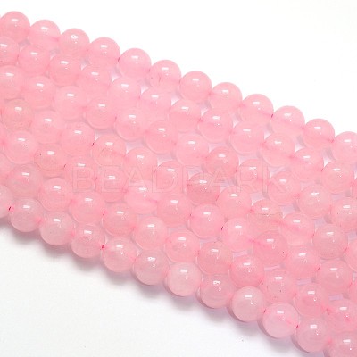 Natural Rose Quartz Round Beads Strands G-O047-04-4mm-1