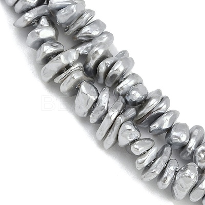 Electroplated Shell Pearl Beads Strands BSHE-H113-01B-1