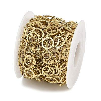 304 Stainless Steel Ring Link Chains CHS-G044-05G-1