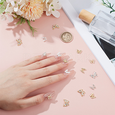 6 Styles Alloy Rhinestone Cabochons FIND-OC0013-52-1