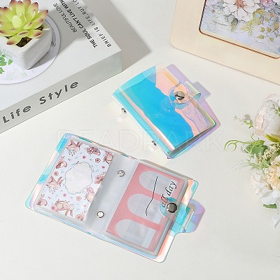 2Pcs PVC Mini Photocard Holder Book AJEW-SP0002-20A-01-1