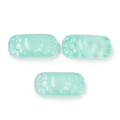 Spray Painted Transparent Glass Connector Charms X1-GLAA-H035-06K-1