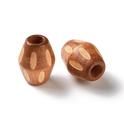Schima Wood Carved European Beads WD-CBACBB7-01-1