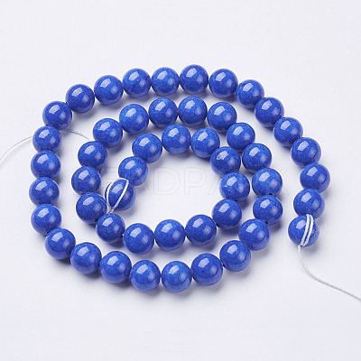 Natural Mashan Jade Round Beads Strands X-G-D263-8mm-XS08-1