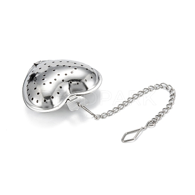 Tarnish Resistant Heart Shape Tea Infuser AJEW-P091-03P-1