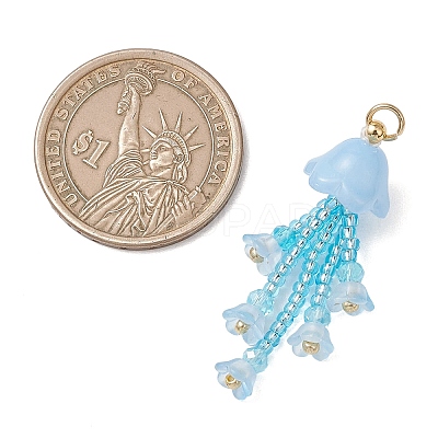 Glass Seed Beaded Pendants PALLOY-MZ01230-01-1