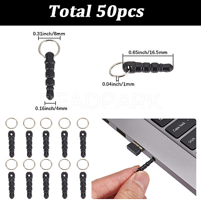 50Pcs Silicone Mobile Anti-Dust Plugs DIY-SC0033-84A-1