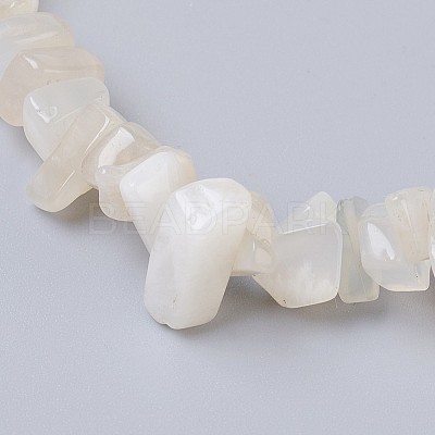 Natural White Moonstone Stretch Bracelets BJEW-JB03681-09-1