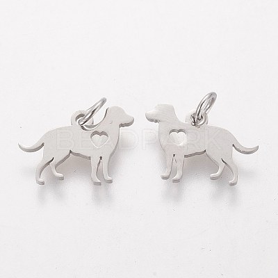 Non-Tarnish 304 Stainless Steel Puppy Pendants LS-STAS-Q201-T464S-1