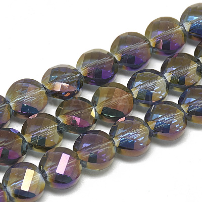 Electroplate Glass Beads Strands EGLA-Q098-A10-1