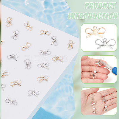 20Pcs 2 Colors Brass Pendants KK-BC0013-30-1