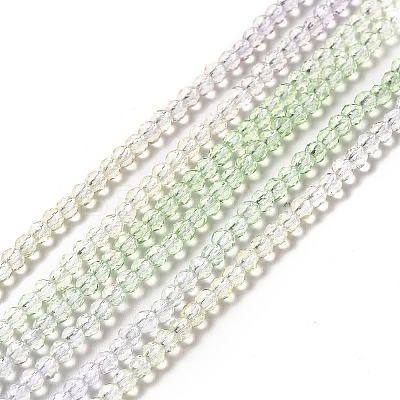 Transparent Gradient Color Glass Beads Strands GLAA-H021-01B-11-1